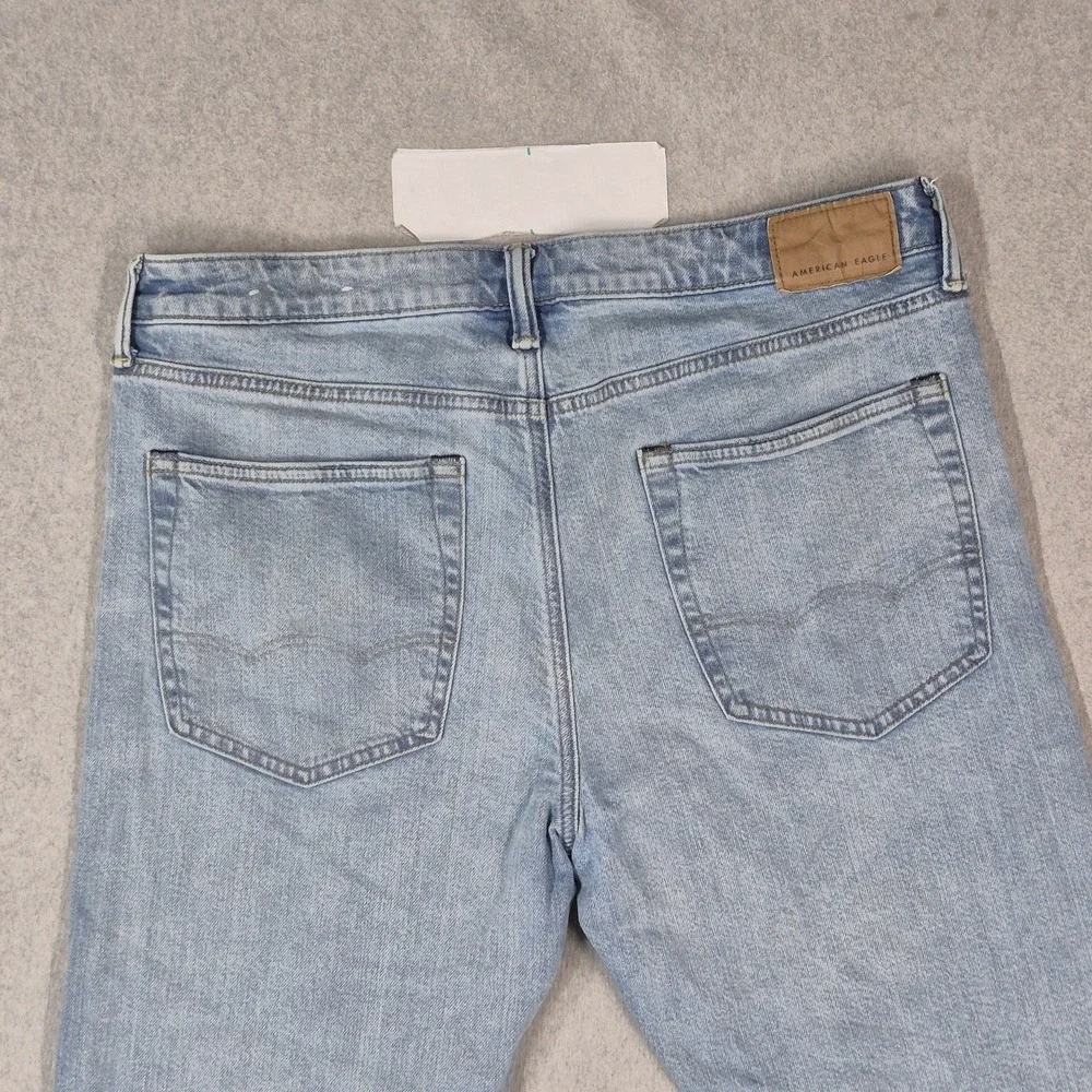 American Eagle Outfitters Men Jeans 34X34 Light Blue Denim Original Straight
